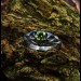 Enchanted Gothic Peridot Ring with Leaf Motif