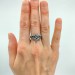Forest Chevron Twig and Leaf Ring with Peridot for Engagement