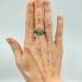 Guardian of Nature: Sterling Silver Ring with a Vibrant Olivine Gem