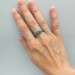 Gothic Silver Ring with a Vibrant Peridot 
