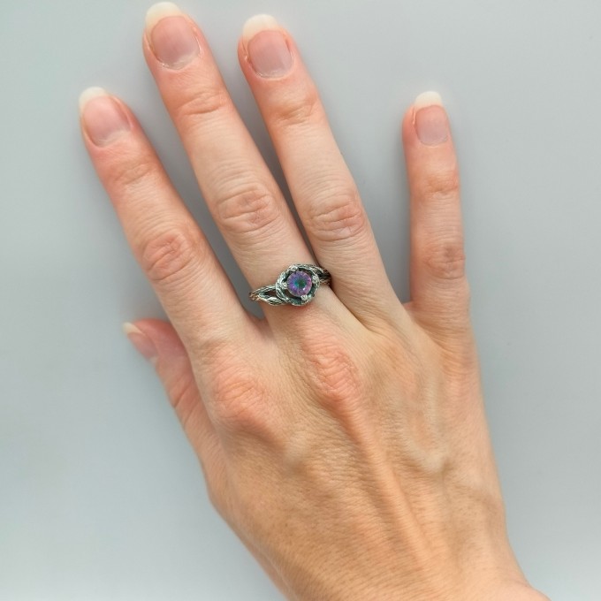 Silver Ring with Alexandrite - Symbol of Eternal Beauty| Unique Jewelry for Women