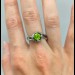 Unique Silver Ring with Peridot and Nature-Inspired Design
