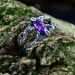 Gothic Amethyst Ring with Intricate Silver Craftsmanship