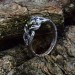 Serpent's Embrace: Gothic Ring with Emerald Glow