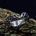 Twisting Shadows: Gothic Sterling Silver Ring with Sculpted Elegance