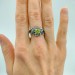 Guardian of Nature: Sterling Silver Ring with a Vibrant Olivine Gem