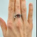 Heart of Shadows: Gothic Sterling Silver Ring with Garnet Gemstone