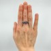 Silver Gothic Ring Adorned with Radiant Amethyst