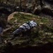 Silver Ring with Emerald and Leaf Design