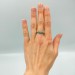 Delicate Silver Band with Twisting Aquamarines