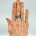 Celestial Amethyst Silver Ring with Garnet Accents