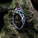 Thorned Bloom: Gothic Sterling Silver Ring with Enchanted Ruby