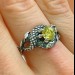 Guardian of Nature: Sterling Silver Ring with a Vibrant Olivine Gem