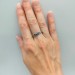 Stars of Midnight: Gothic Sterling Silver Ring with Sapphire Accents