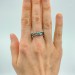 Celtic Knot Aquamarine Wedding Band for Men - Sterling Silver Vine Design