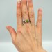 Gothic Ring with Peridot and Unique Details| Unique Jewelry for Women