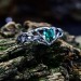 Gothic Emerald Ring with Intricate Nature Motif