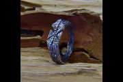 Men's Wedding Band of Durable Birch Bark, Unusual Brutalist Ring with Wood Texture for Him, Nature Inspired Silver Men's Driftwood Ring