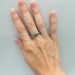 Enchanting Silver Ring with Elegant Emerald Gemstone| Unique and Unusual Engagement Ring for Her