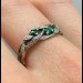 Gothic Emerald Ring with Enchanted Ivy Motif