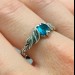 Gothic Silver Ring with a Vibrant Peridot 