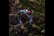 Fantasy Wedding Ring with Garnet Twig and Leaf, Wedding Band Celtic Branch Pattern, Silver Fairy Tale Promise Ring, Unique Elven Jewelry