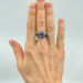 Embrace of Power: Sterling Silver Dragon Ring with Amethyst Gemstone