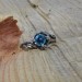 Elegant Gothic Ring with Aquamarine Gemstone