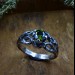 Nature-Inspired Gothic Ring with Bright Olivine