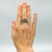 Enchanted Grove: Gothic Emerald Ring of Nature's Elegance