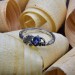 Gothic Floral Ring with Deep Blue Sapphire