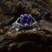 Gothic Silver Ring with a Regal Amethyst – Enchanting Beauty