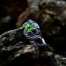 Gothic Dragon Ring with Enchanted Peridot Gemstone.