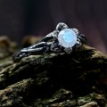 Handcrafted Silver Ring with Ethereal Moonstone