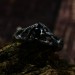 Dark Silver Ring with Black Obsidian Gemstone