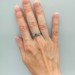 Gothic Silver Ring with a Sparkling Emerald