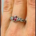 Gothic Garnet Ring with Majestic Flame Motif