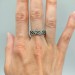 Gothic Silver Ring with Celtic Knot Motif