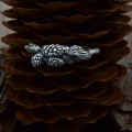 Delicate Gothic Ring with Pinecone Design
