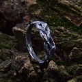 Whispering Woods: Gothic Sterling Silver Twig Ring