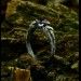 Twilight Blossom: Gothic Sterling Silver Ring with Amethyst Gemstone