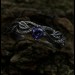 Enchanted Bloom: Gothic Sterling Silver Ring with Amethyst Accent