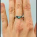 Delicate Silver Band with Twisting Aquamarines