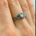 Elegant Gothic Ring with White Topaz Gemstone|Unusual Nature-Inspired Engagement Ring