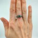Gothic Obsidian Ring with Enchanted Floral Motif
