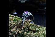 Elven Fairy Promise Ring with Braided Branch, Fantasy Amethyst Engagement Ring for Women, Dainty Twig Leaf Branch Ring, Forest Jewelry