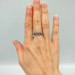 Enchanted Bloom: Gothic Sterling Silver Ring with Amethyst Accent