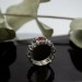 Crimson Dominion: Gothic Garnet Chain Ring