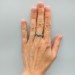 Celestial Harmony: Gothic Ring with Blue Radiance