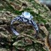 Gothic Moonstone Ring with Enchanted Branch Design– Unique Moon Flower Promise Ring for Women
